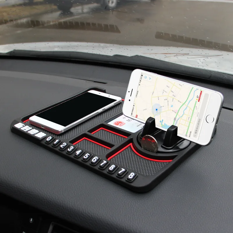 

Car Interior Accessories Car Dashboard Anti-Slip Mat Auto Phone Cushion PVC For Mobile Phone Bracket Navigation Storage Cushion