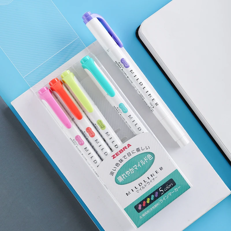 Японские ZEBRA WKT7 оригинальные маркеры Mildliner с двойным наконечником канцелярские