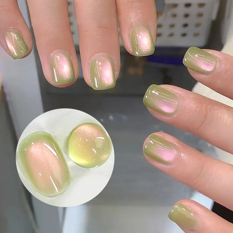 Фото BORN PRETTY Guava Цветной магнитный гель с изображением кота, сверкающий зеленый стеклянный шарик, дуб Off, УФ-гель для дизайна ногтей, лак для салона, дома, сделай сам №2