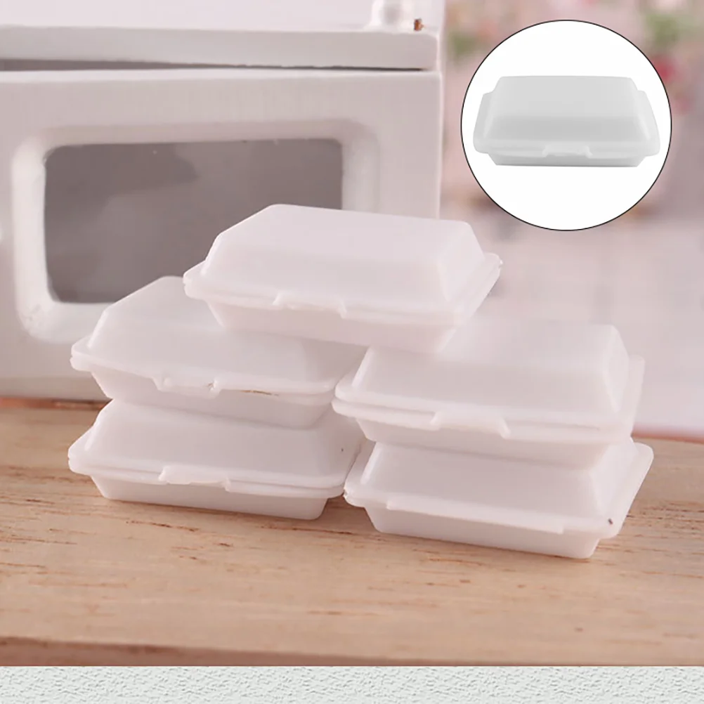 

Box Lunchtakeaway Mini Miniature Case Model House Containers Boxes Kitchen12 Accessorydecorative Decorationtableware Simulation