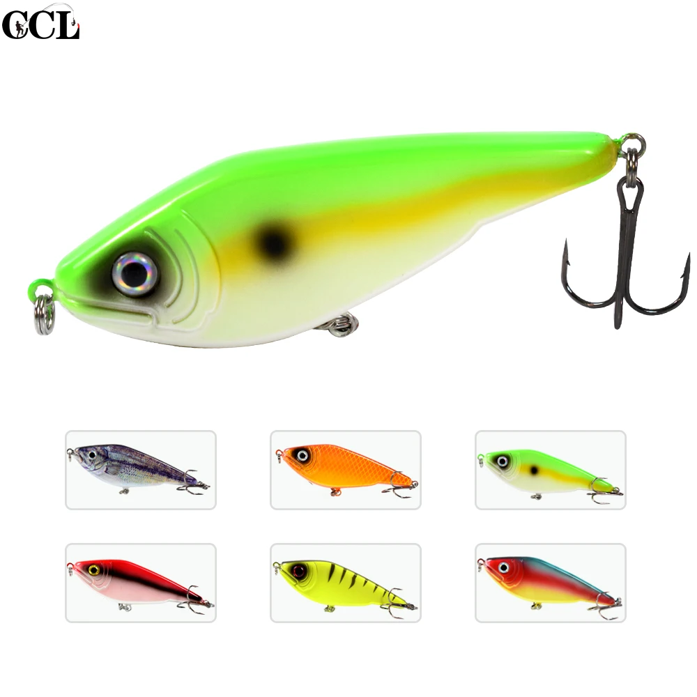 

CCLTBA Jerkbait Pike Fishing Lure 120mm 51.5g Slow Sinking Artificial Bait Fishing Jerkbait Hard Bass Pike Lure