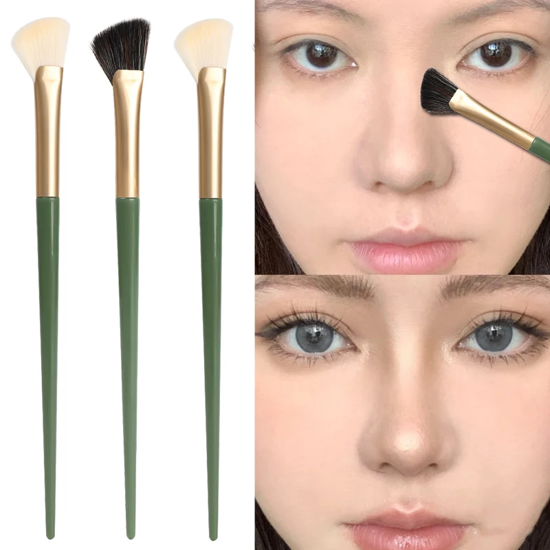 

Portable Nose Shadow Makeup Brushes Soft Angled Half Sector Contour Brush Face Bronzer Nose Eyeshadow Cosmetics Make Up Tools