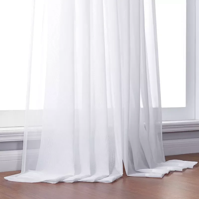 

Solid White Tulle Sheer Window Curtains for Living Room the Bedroom Modern Tulle Voile Organza Curtains Fabric Drapes