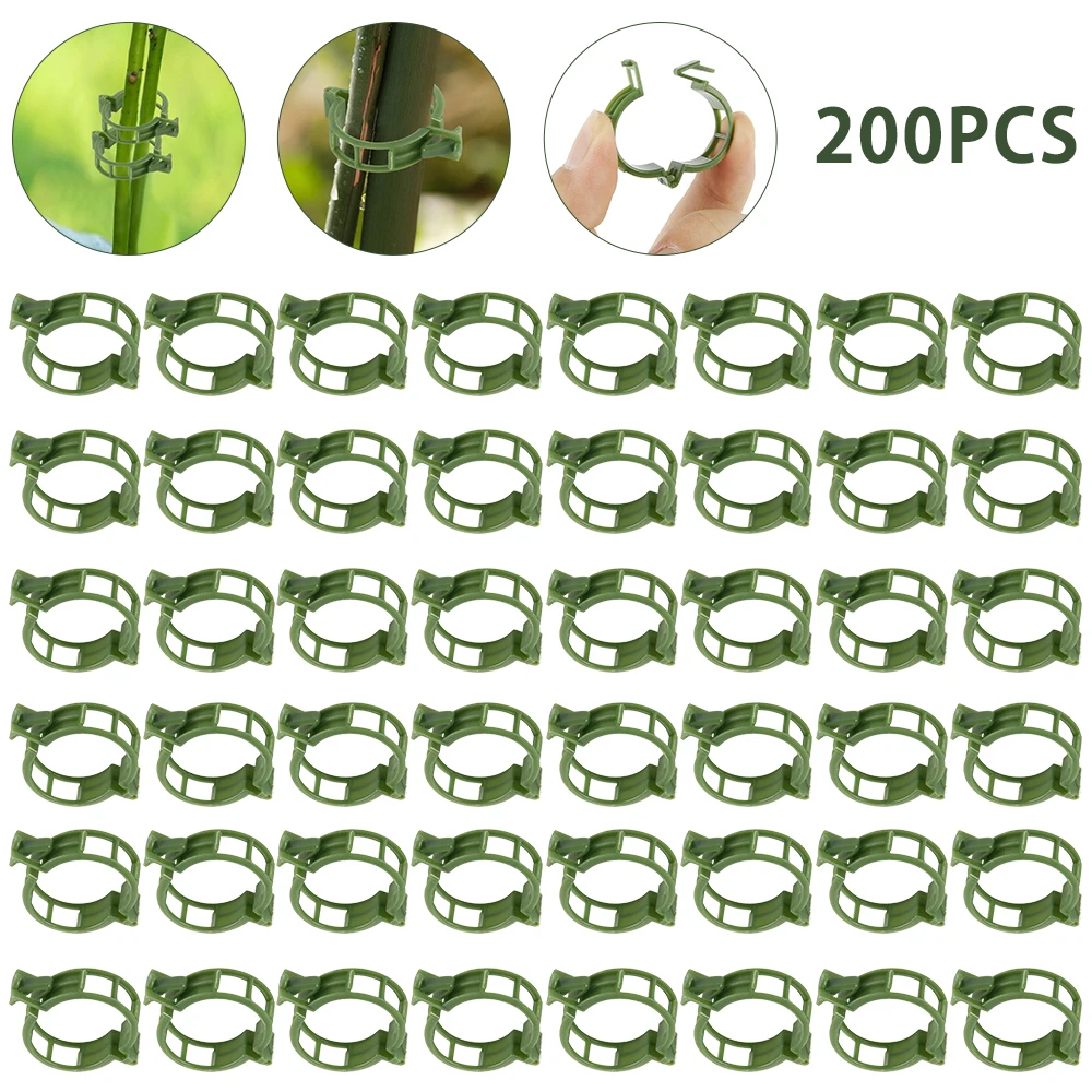 

200pcs Plastic Plant Clips Supports Connects Reusable Protection Grafting Fixing Tool Gardening Supplies for Vegetable Tomato