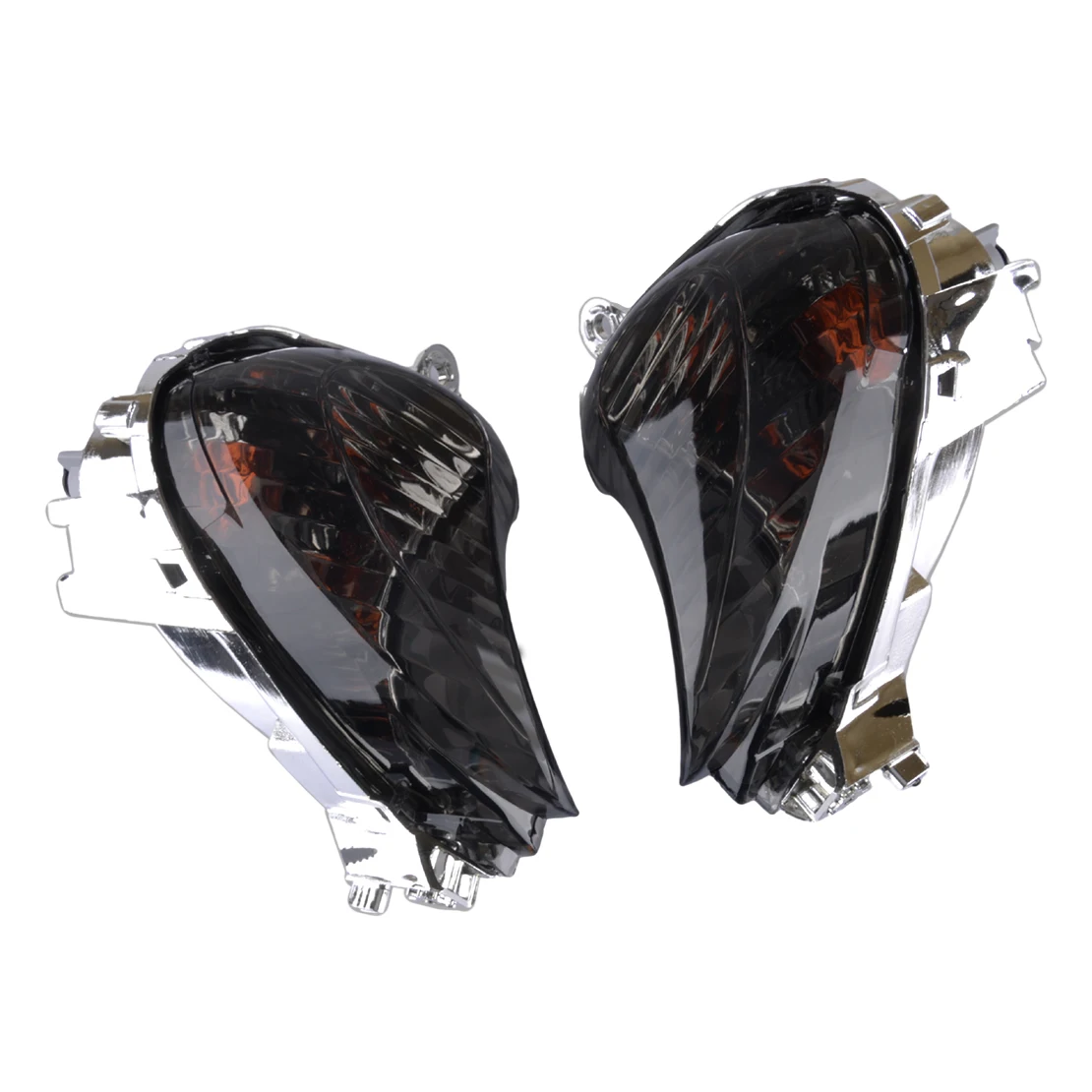 1 пара 12 В черных линз передний указатель поворота лампа с лампочкой подходит для