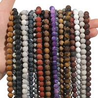 natural stone beads for jewelry making matte minerals quartz howlite lave agates beads for diy bracelets earrings accessories