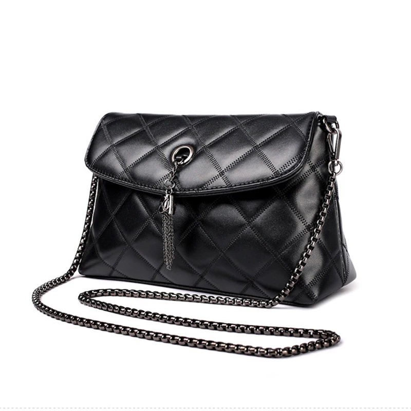 

Luxury Brand Designer Women's Shoulder Bags Diamond Plaid Bag Fashion Chic Chains Soft PU Clutch Bags Bolsa Feminina 2022