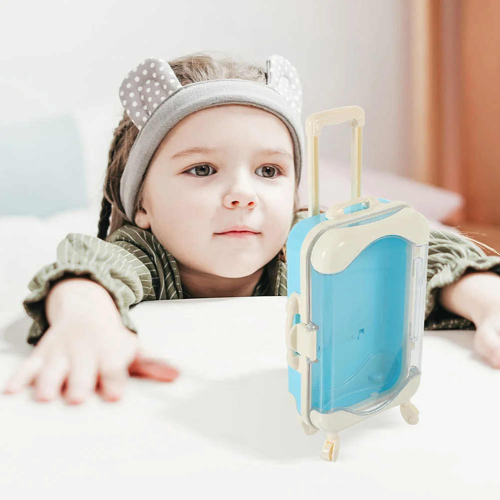 

Mini Suitcase Raveling Toy Miniature House Accessories Travel Toddler Playhouse