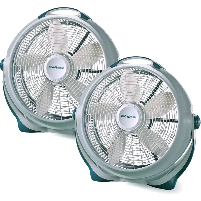 

20" Wind Machine Indoor Pivoting Floor Fan, 2 pack
