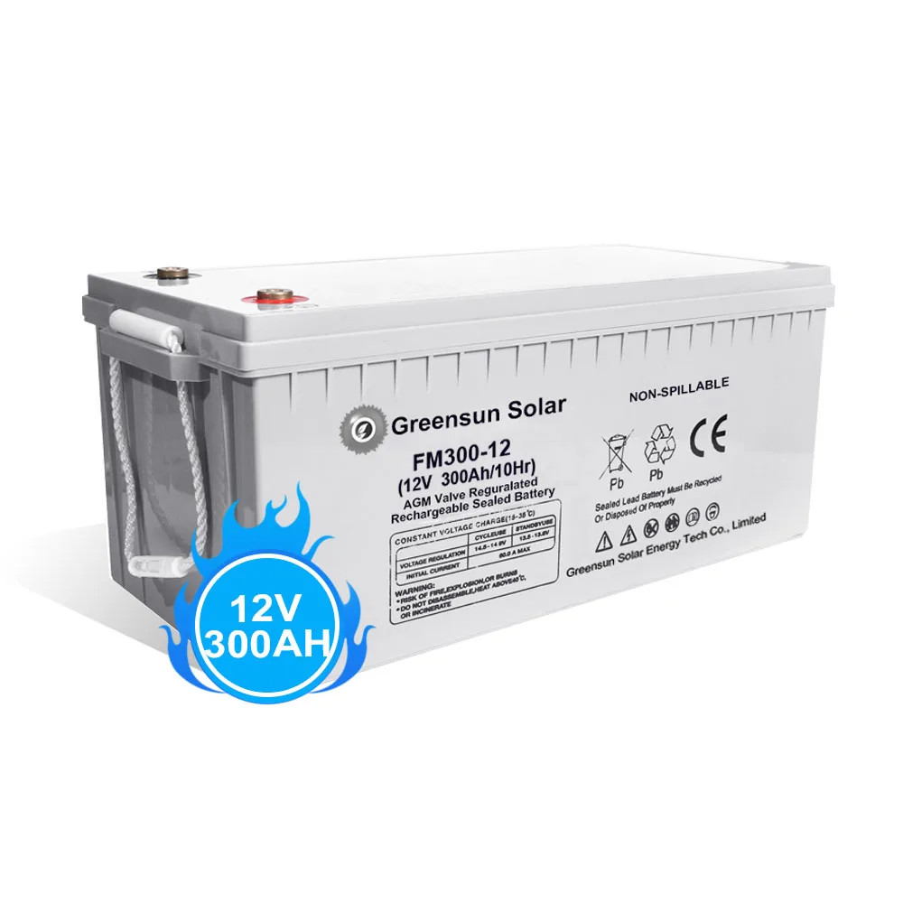 

Energy Storage Battery Agm Gel Solar Battery 12v 300ah Deep Cycle for Sale