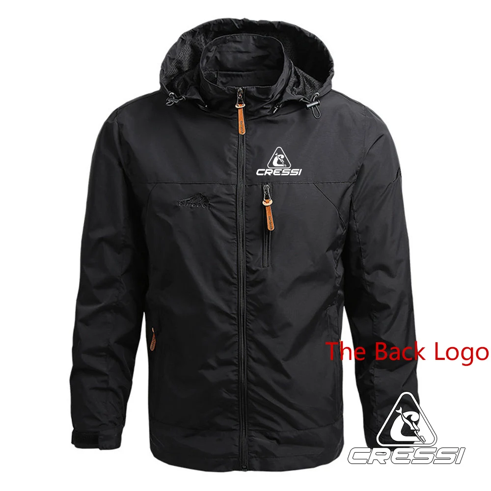 

Scuba Dive Cressi 2022 Men's New Casual Jacket Winter Waterproof Jacket Windbreaker Fashion Zip Hoodies Outerwear Coats Clothing