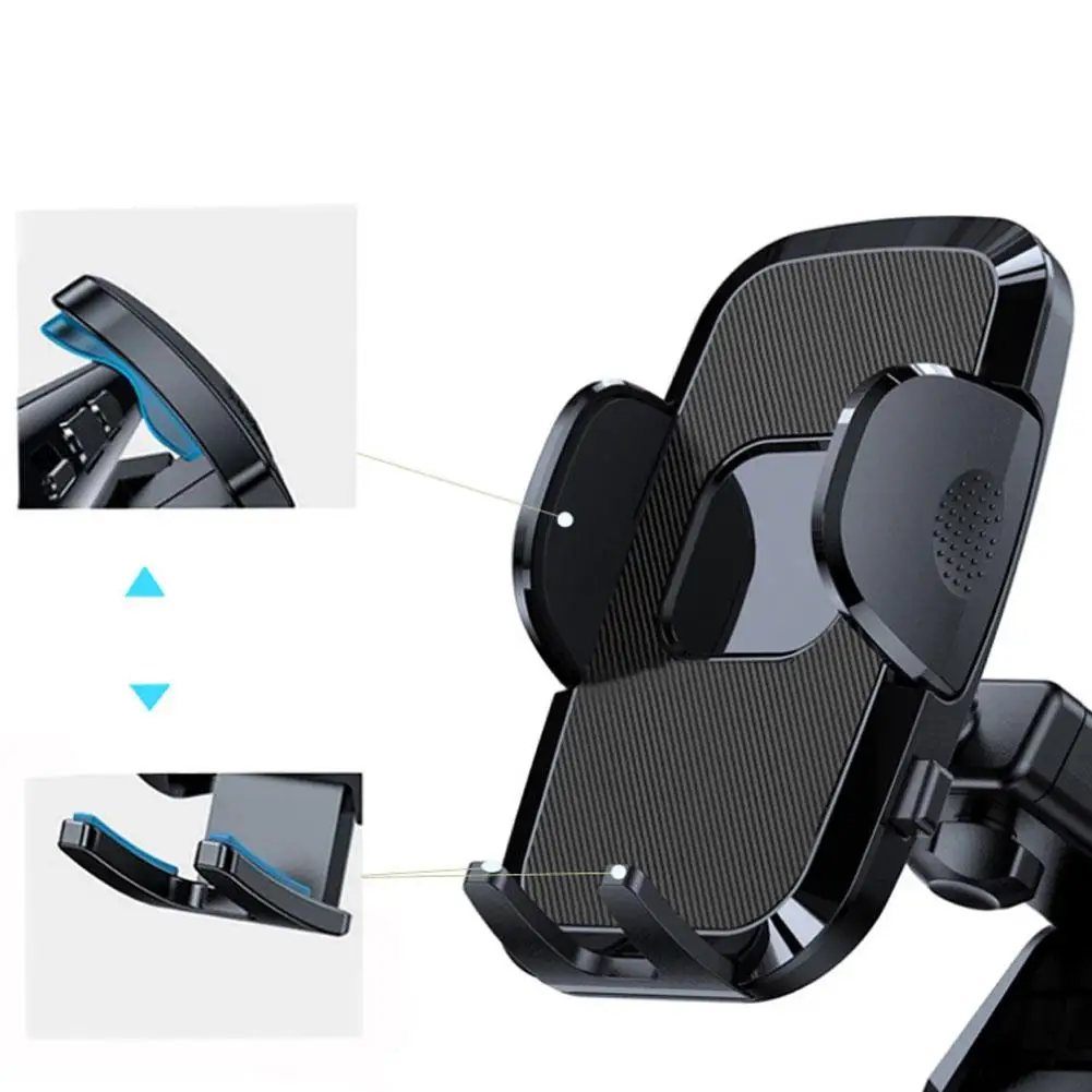 Держатель телефона на приборной панели автомобиля тип присоски 360 широкий вид