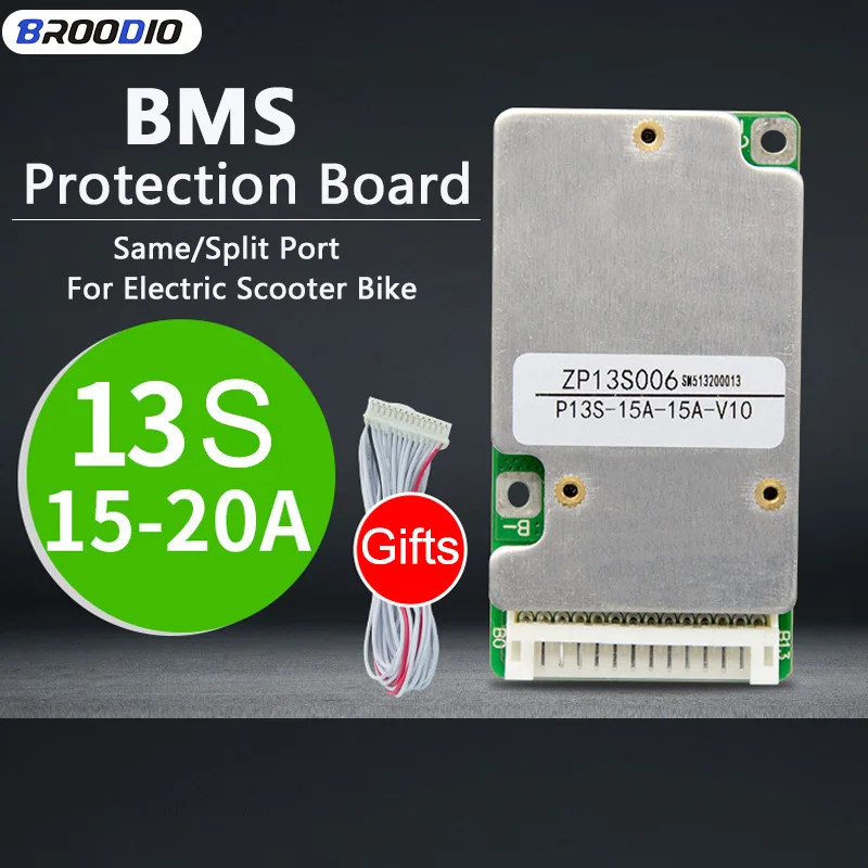 

Балансировочная плата BMS 7S 13S для литиевых батарей, одинаковый/раздельный порт, 18650, литий-ионная батарея, фотоаккумулятор 48 В для электричес...