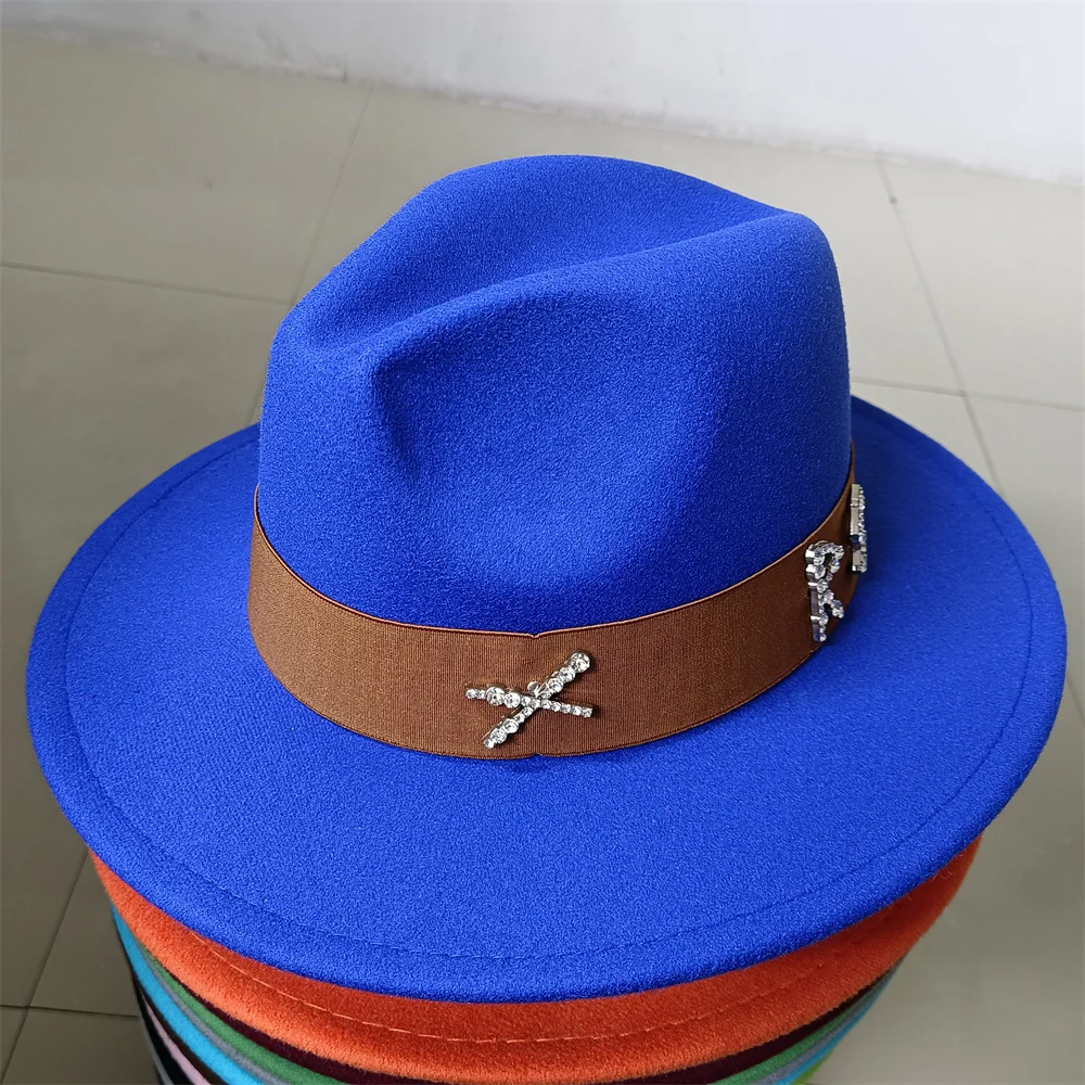 Натуральные фетровые шляпы Женская джазовая Кепка с широкими полями шерстяные