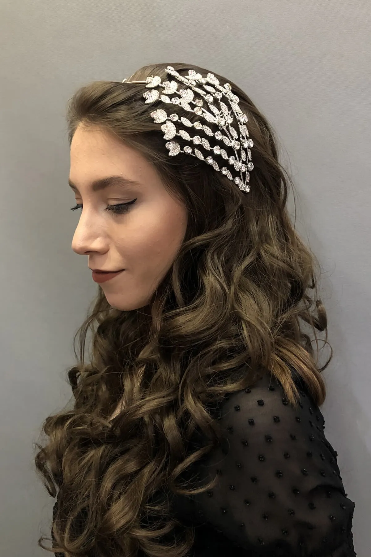 

Acrab Model Silver Double Sided Bridal Crown