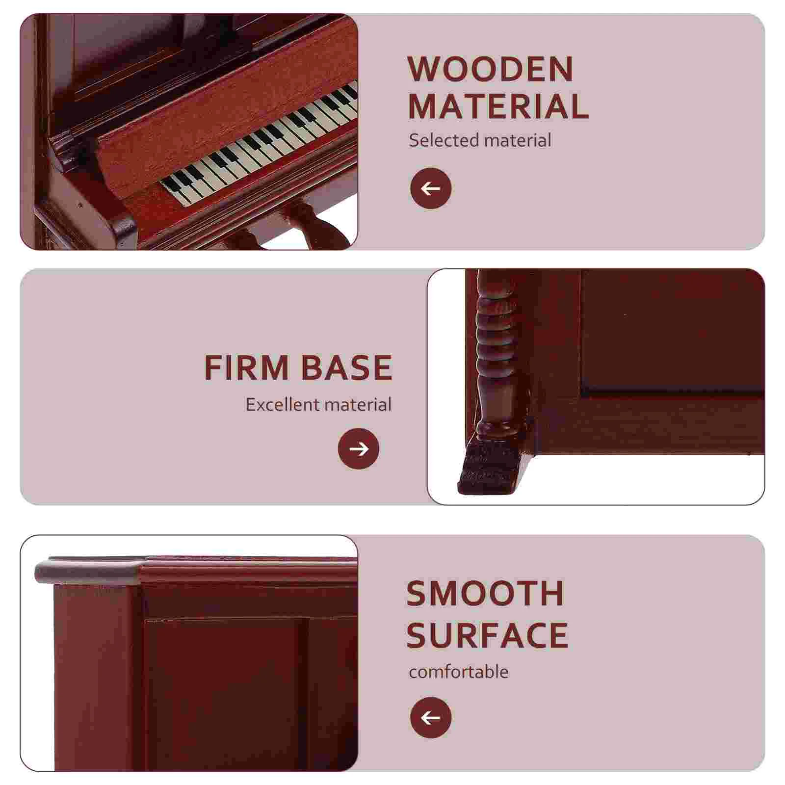 Модель фортепиано украшения декор для кукольного домика винтажные домашние