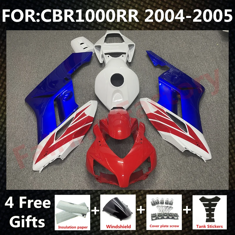 

NEW Abs Motorcycle Whole Fairings kit fit for CBR1000RR CBR1000 04 05 CBR 1000RR 2004 2005 Bodywork full Fairing set red white