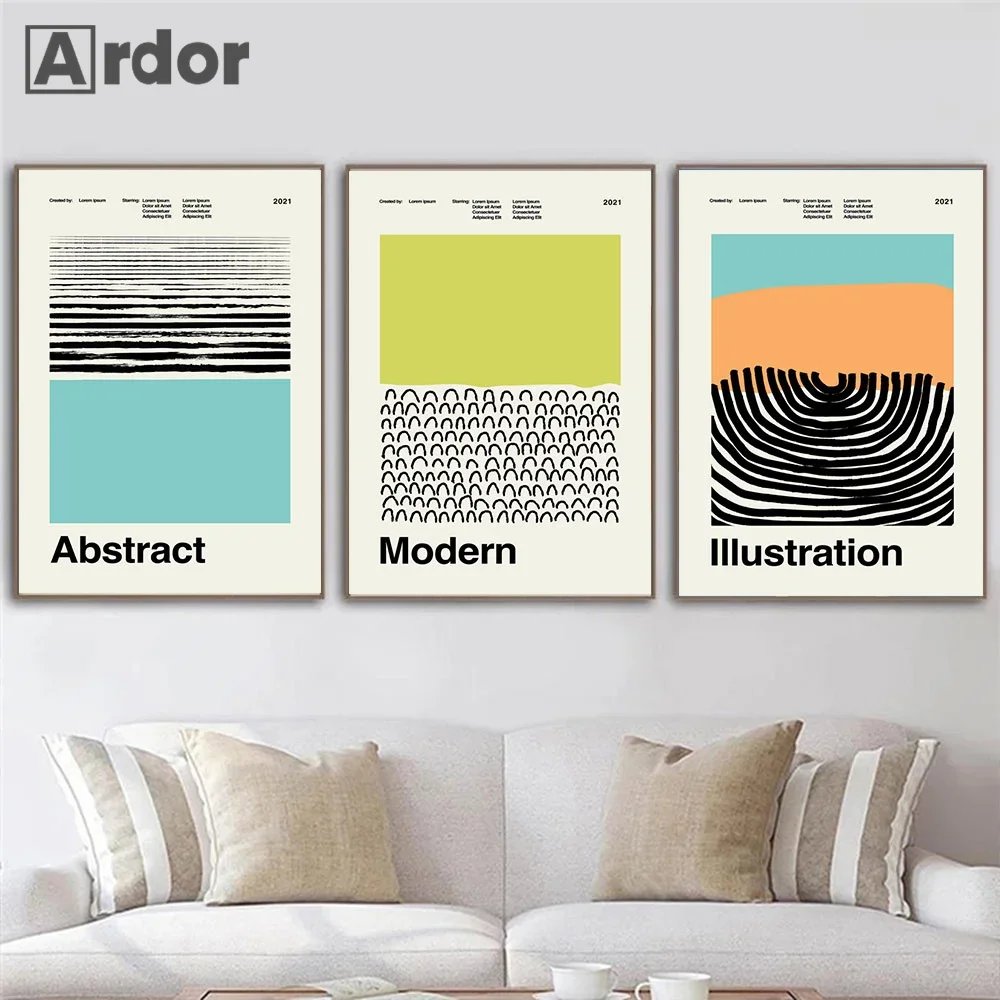 Абстрактная Современная Настенная картина среднего века холст галерея