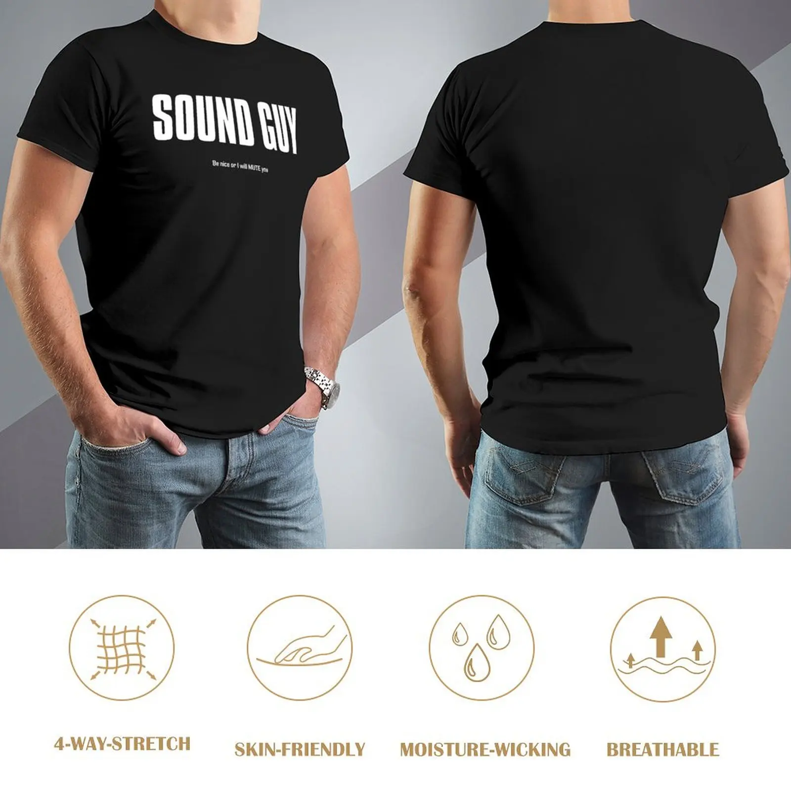 Футболка Sound Guy (ATB) мужская футболка большого размера с аниме белая для мальчиков