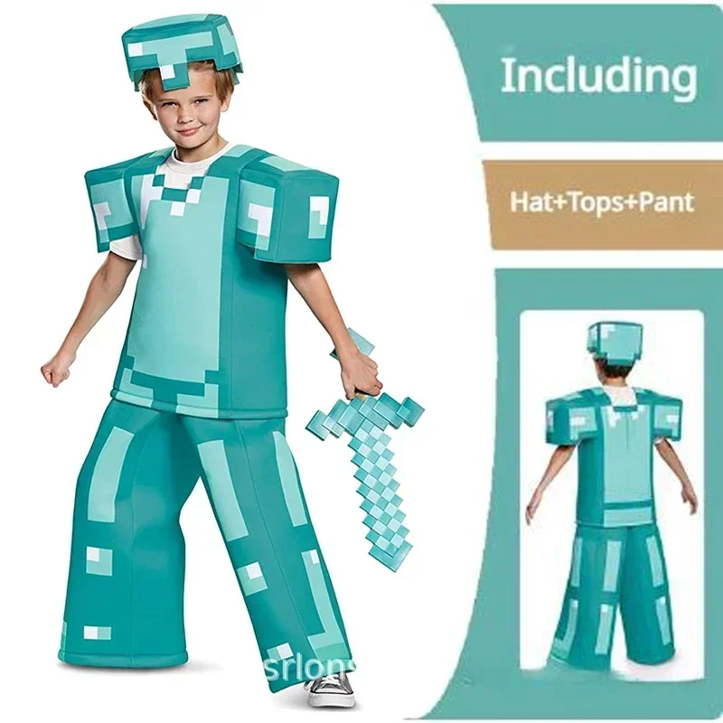 Новинка 2025 детский карнавальный костюм на Хэллоуин Deluxe My World Minecraftinglys наборы