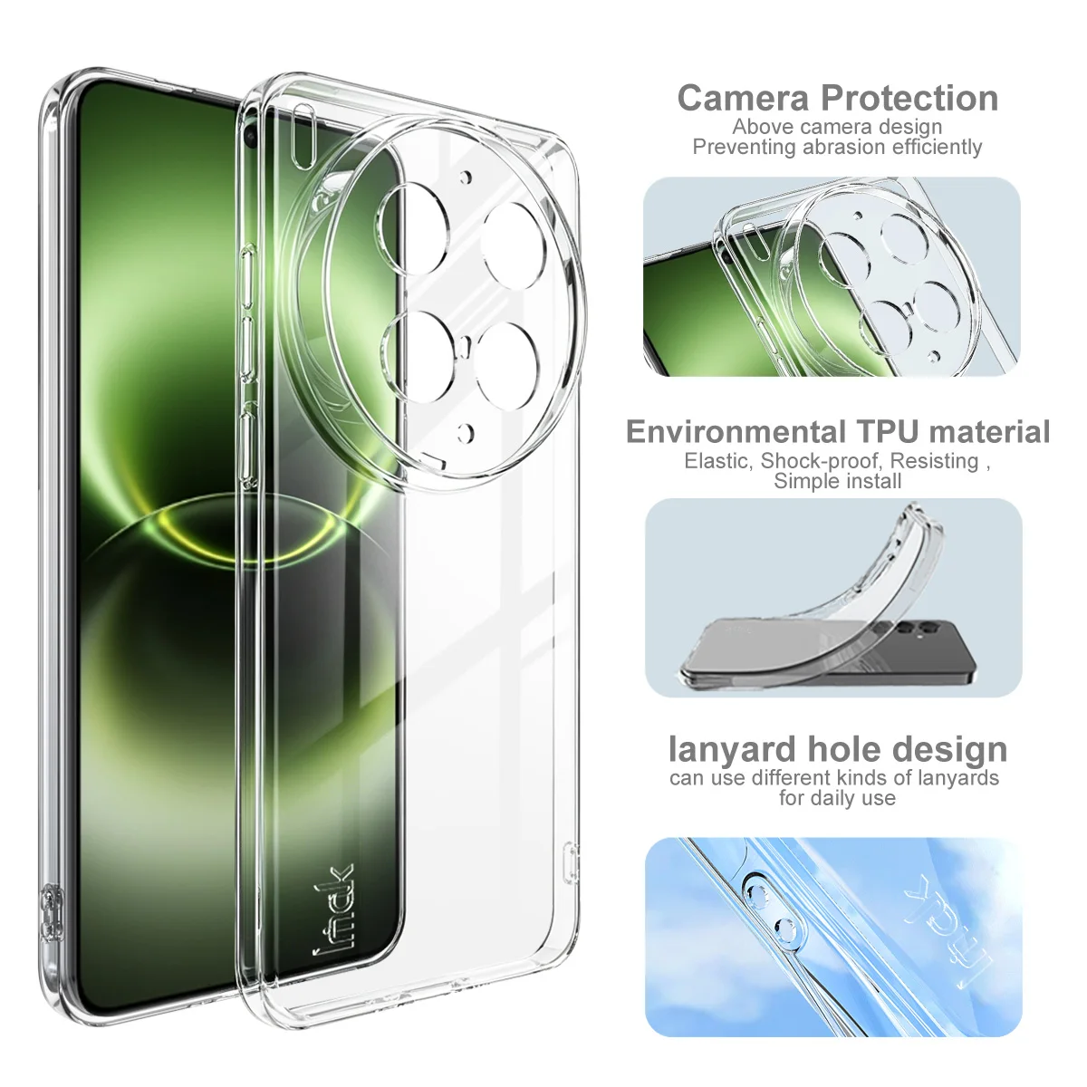 Фото Чехол IMAK для Vivo X300 Ultra 5G, ультратонкий, мягкий, прозрачный, с прозрачной задней панелью, чехол-накладка для Vivo X300 Ultra №4