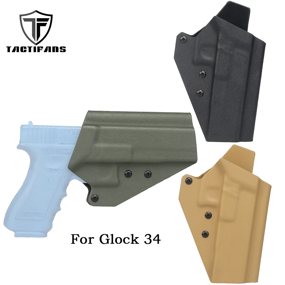 

Тактическая кобура, легкая, OWB Kydex Glock 34, регулируемое удержание для пистолета страйкбольного типа G34, аксессуары для охоты