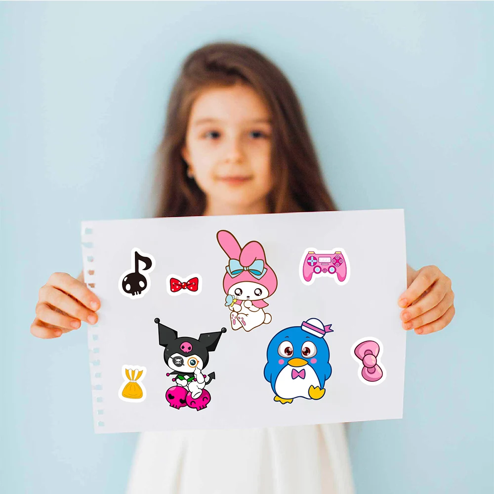6/12 листов Милые наклейки-пазлы с героями мультфильмов Sanrio Сделай сам Куроми Моя