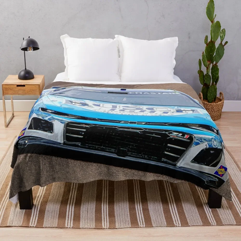 Ross Chastain Racing His 2024 Nascar Cup Автомобильное акварельное одеяло Гигантский диван