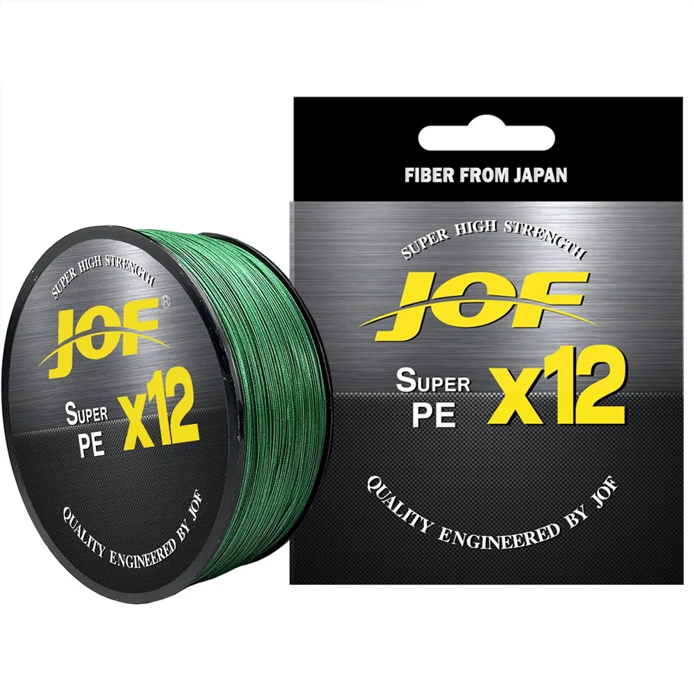 

JOF Brand Fishing Line 500M 300M 12 Strands Braided Multifilament PE Line Carp Fishing Wire Abrasion Resistance: Super Strong