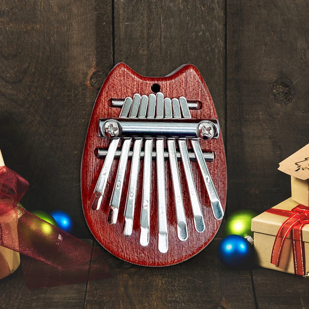 

8 Key Mini Kalimba Exquisite Finger Thumb Piano Marimba Musical Good Accessory Pendant Gift for Beginners Music Lovers