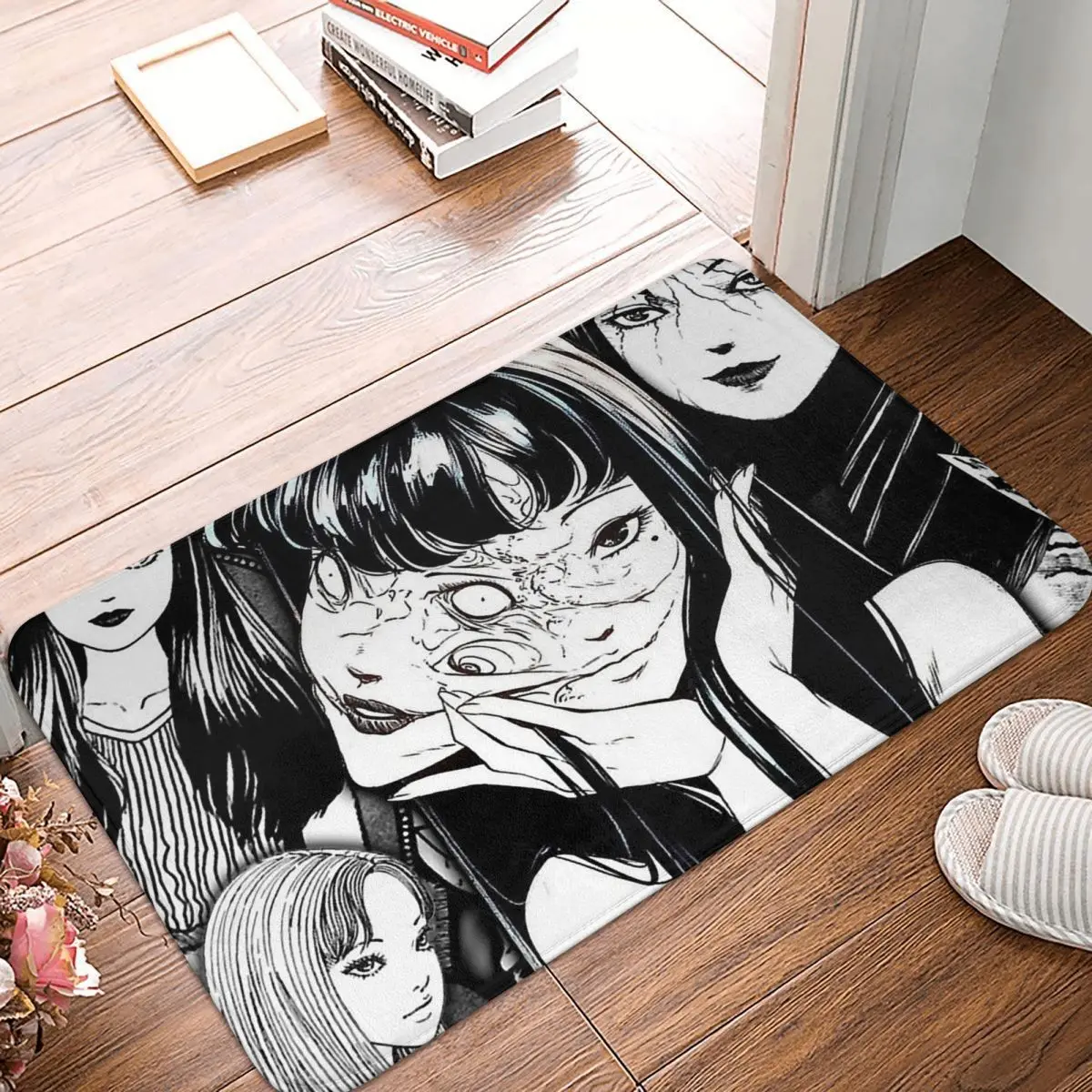 

Junji Ito Tomie Kawakami Kitchen Non-Slip Carpet Horor Collection Bedroom Mat Welcome Doormat Home Decoration Rug