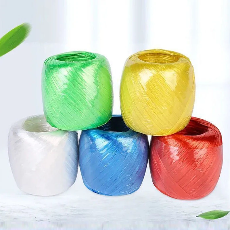 

500M/Roll Plastic Rope Ball Strapping Rope PP Strapping Color Non-Slip Tearing Packing Binding Belt Gift Wrapping Decorations