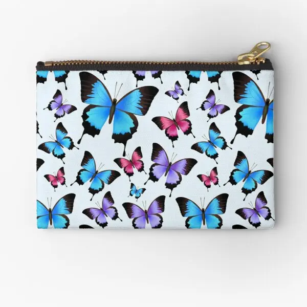 

Синяя бабочка с узором, розовые бабочки, кармашки на молнии, чистые носки, монетница, кошелек для ключей для женщин, упаковка, нижнее белье дл...