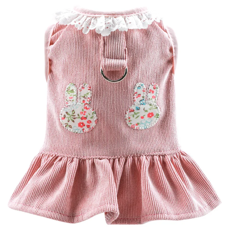 

Новое весеннее платье принцессы для собак, клетчатое платье с бантом-бабочкой и застежкой на пуговицах, одежда для собак, крепление с D-образ...