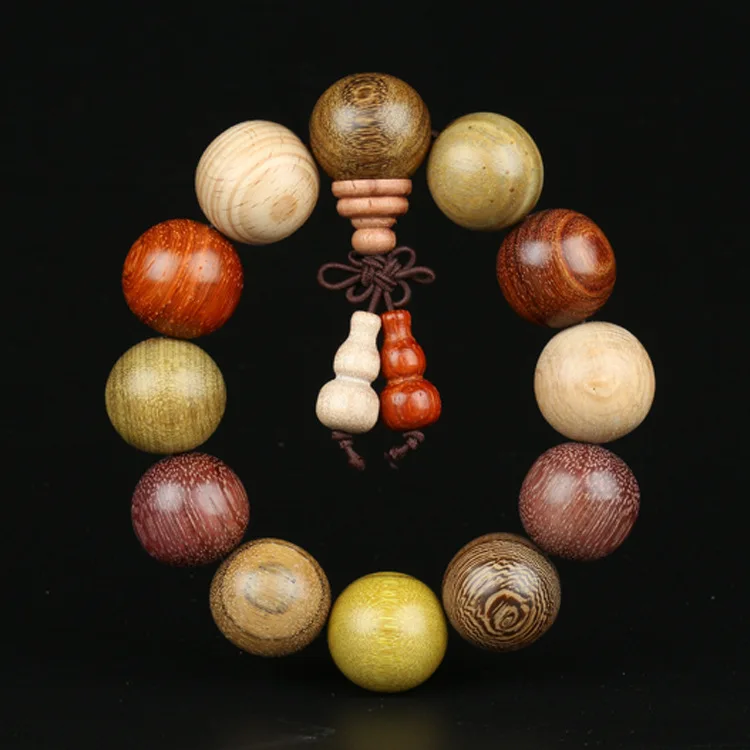 

Hot selling more treasure beads Buddha beads bracelet sandalwood hand string blood longmu rosary nanmu jewelry men Chinese style