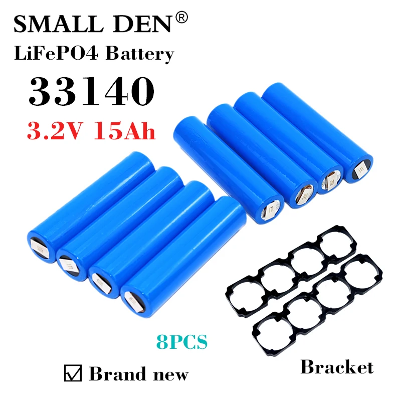 

8PCS New 33140 3.2v 15Ah Lifepo4 battery 5C Discharge diy 12v 24v Electric bicycle scooter motorcycle rechargeable battery pack