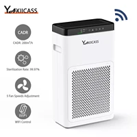 yaxiicass smart air purifier wifi remote control for home 3 layer hepa filters air cleaner low noise pm2 5 removal air purifier