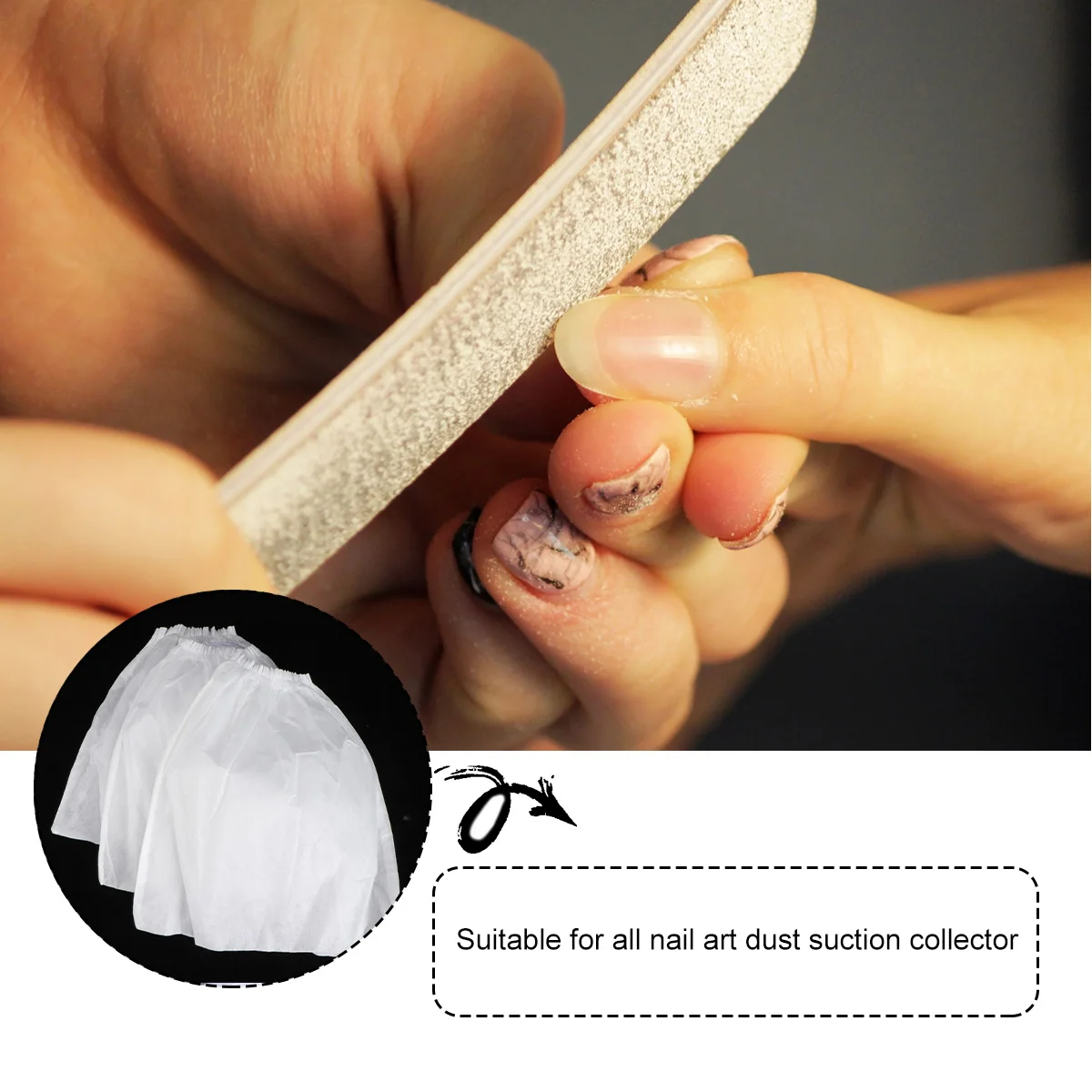 5 шт. нетканые мешки для ногтей маникюрные инструменты пылесосы сменный