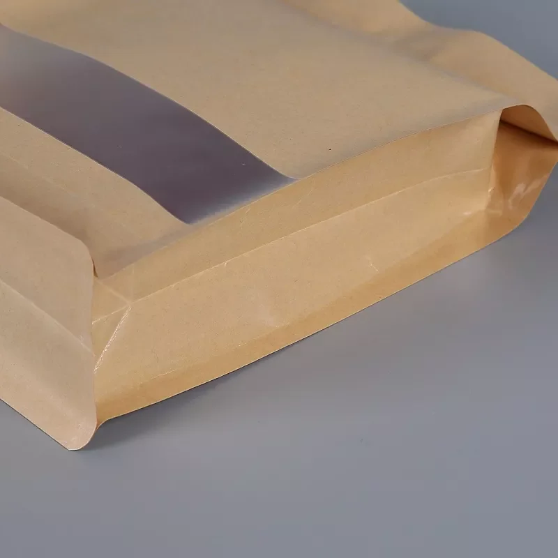 

2022 50pcs Octagonal Sealing Dog Food Dried Fruit Packing Bag Frosted Kraft Paper Self-supporting Window Flower Tea Food Bags