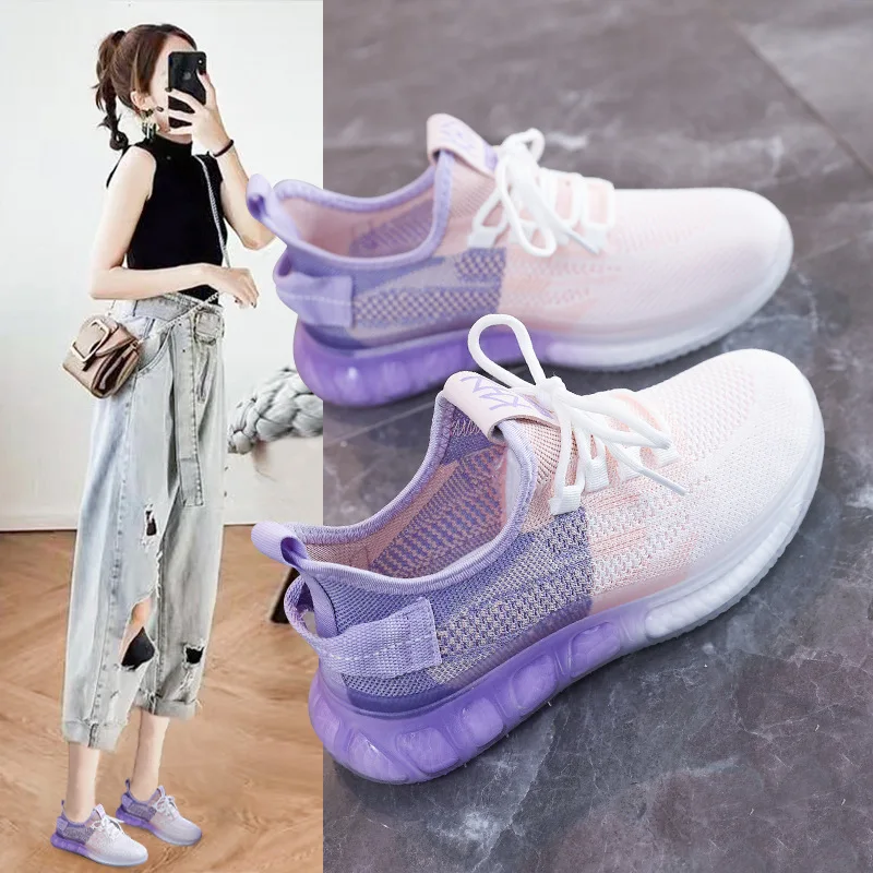 

Women's New Fashion Platform Sport Shoes Female Autumn New Breathable Outdoor Running Sneakers Lightweight Casual Tennis Shoes