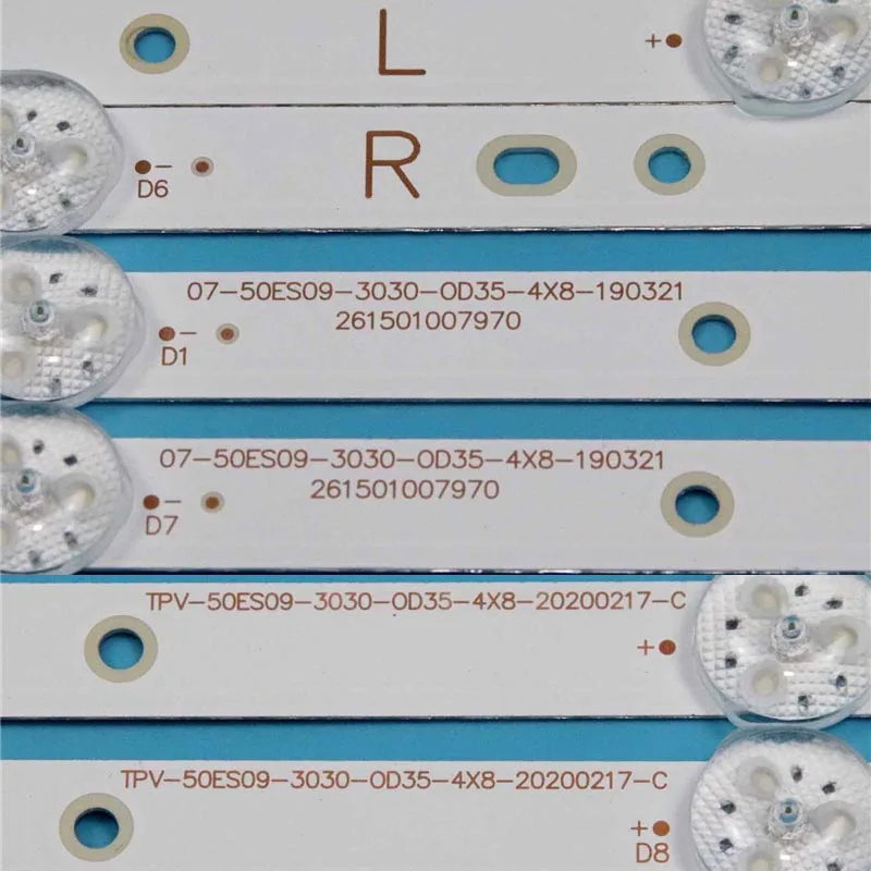 Подсветка телевизора TPV-50ES09-3030-0D35-4X8 полосы для Philips 50PUF7294/T3 50PUG6654/78 LB-GM3030-GJPHP504X8PS59-T