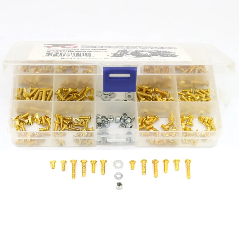 

M3 Metal Screws Nuts Box Set for 1/10 1/8 RC Crawler Car Axial SCX10 Traxxas Trx4 HSP Redcat Mst RC Model Car