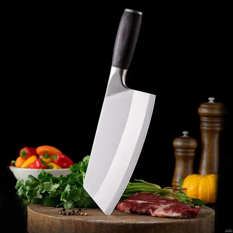 

Профессиональный кухонный нож шеф-повара 5cr1 5, кухонный нож из нержавеющей стали с деревянной ручкой, измельчитель, слайсер для домашнего пр...