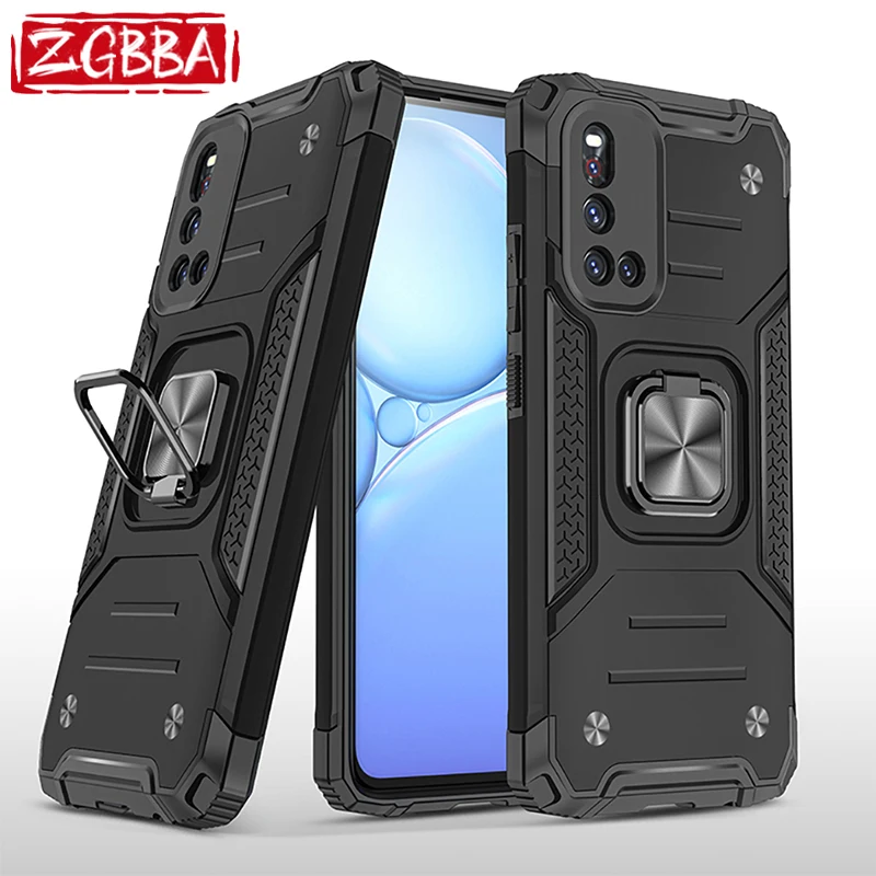 

ZGBBA Shockproof Phone Case For VIVO Y11 Y12 Y15 Y17 Strong Magnetic Finger Ring Car Holder Protection Cover For VIVO V19 capa