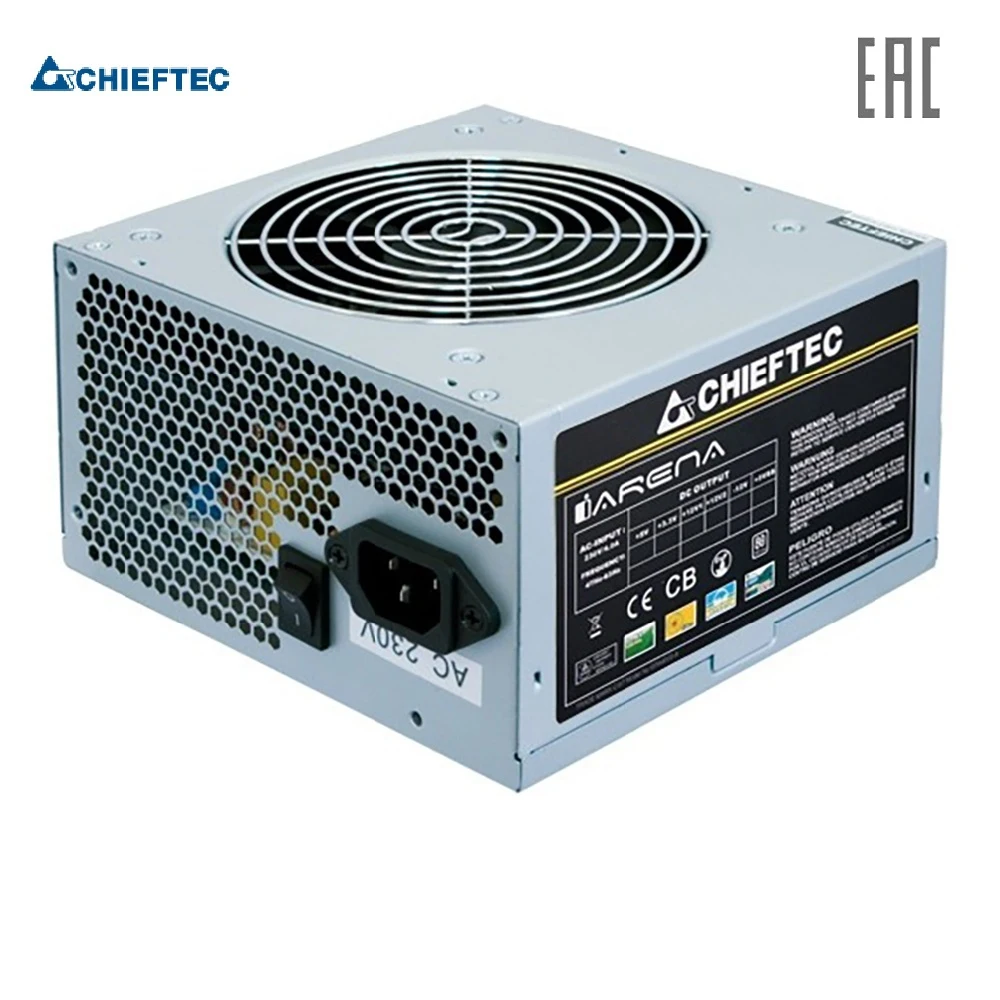 Блок питания для компьютера Chieftec GPA-550S OEM 550 W, 200 - 240 V, 47 - 63 Hz, 20+4 pin ATX, активный PFC, эффективность 80%