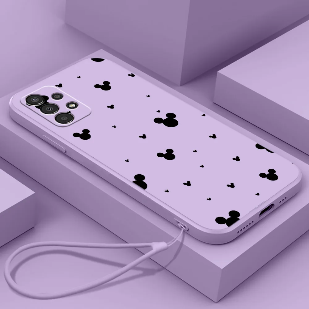 

Disney Cartoon Mickey Phone Case For OPPO Realme 9i 8i 8 7i 6i 6s 5i C21 C17 C11 C2 Pro Plus Liquid Rope Funda Cover