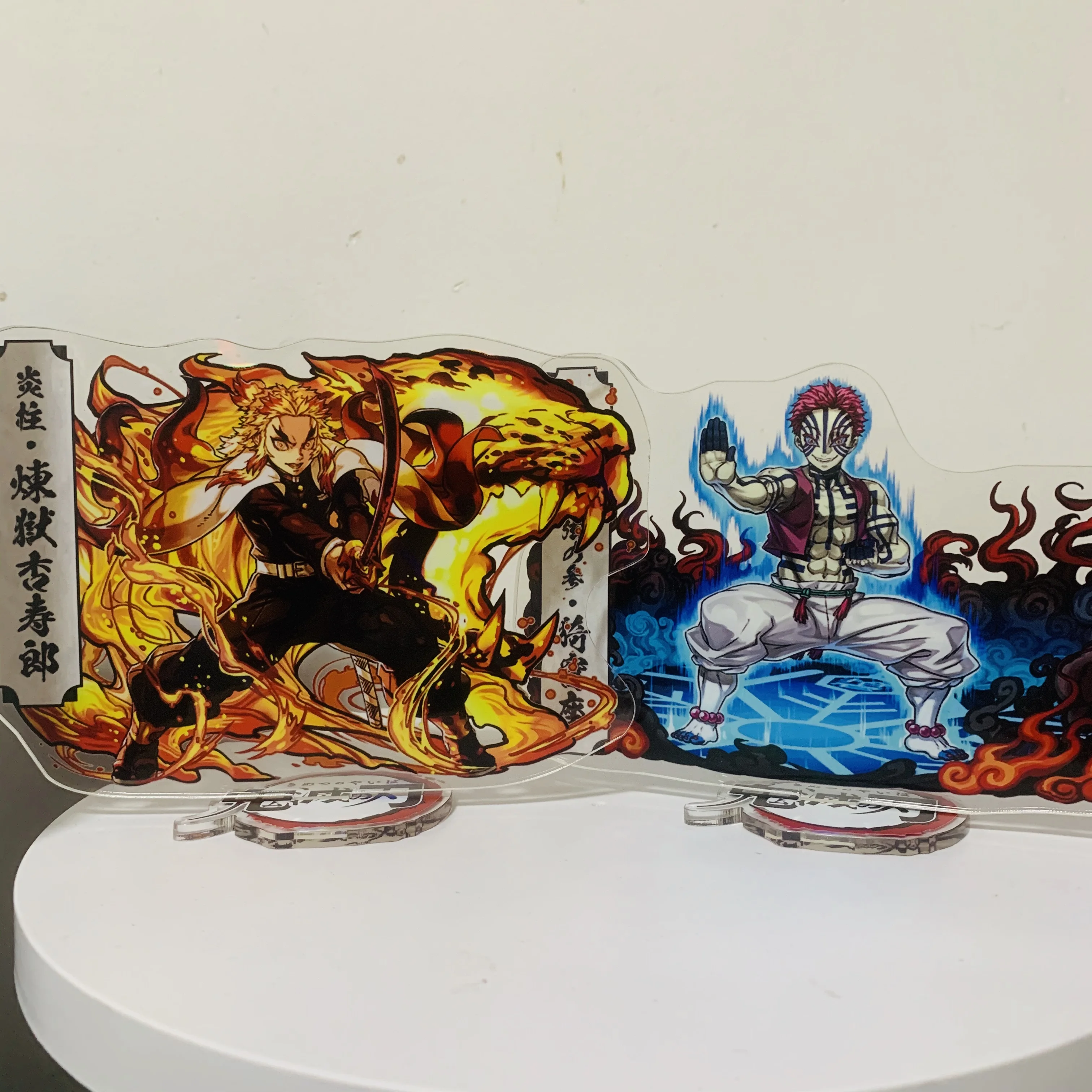 

Japan Hot Anime Demon Slayer Figures Rengoku Kyoujurou Acrylic Stands Kimetsu No Yaiba Akaza Stand Model Toy Fans Christmas Gift