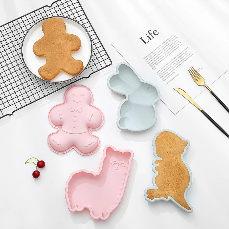 

6 Inch Cartoon Silicone Cake Mold Chiffon Baking Pan High Temperature Baking Tool Silicone Cake Decorating Tools