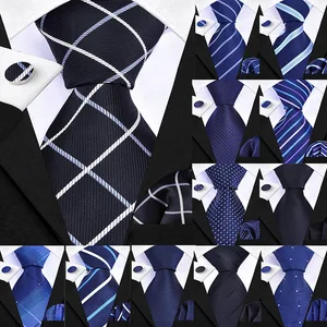 Image for Blue Business Silk Men's Tie NeckTie 8cm Ties Pock 