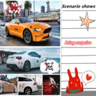 Страшная 3D наклейка на автомобиль, Череп, кровавый принт руки, наклейка на окно автомобиля, Хэллоуин, домашняя дверь, настенная наклейка, автомобильные аксессуары